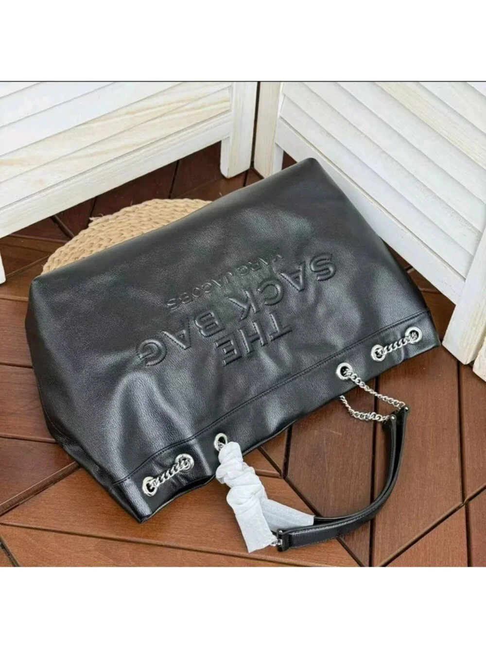 Marc Jacobs The Large Chain Sack Bag Black OS